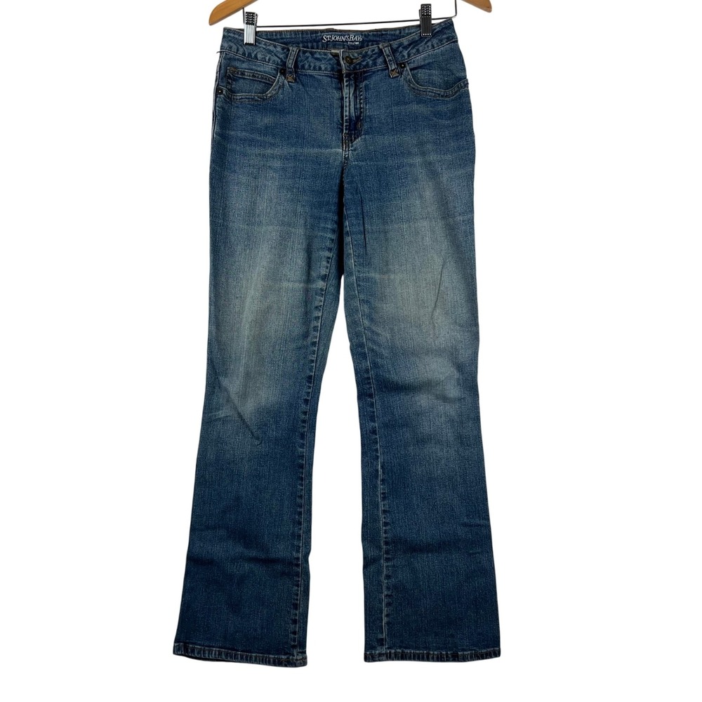 St John's Bay Denim Jeans Bootcut Stretch Casual Blue Women's Size 6